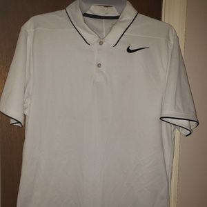 Medium White Nike Polo Shirt